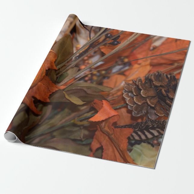 Fall Season Wrapping Paper (Unrolled)