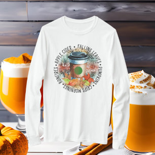 Fall Seasonal apple cider word art  T-Shirt