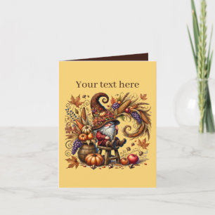 Fall Seasonal gnome party  Card