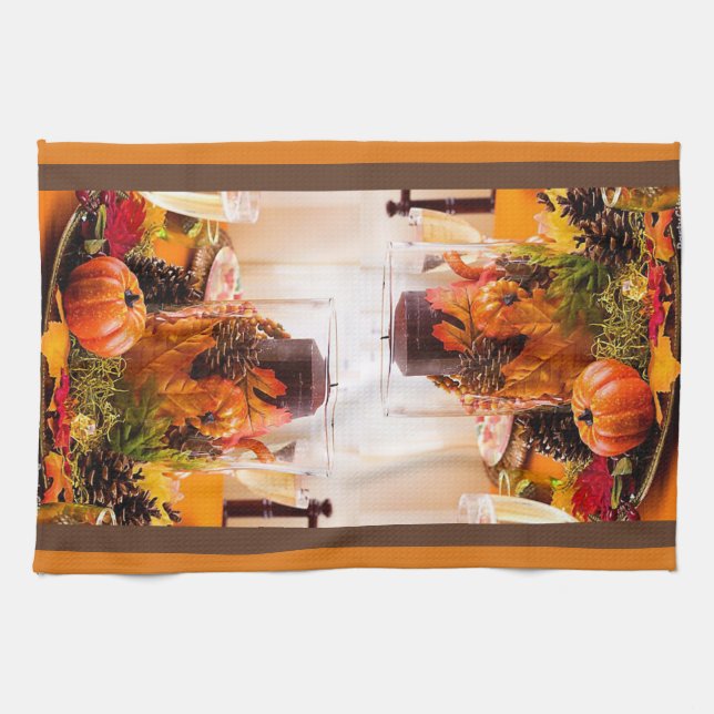 Fall Setting Tea Towel (Horizontal)
