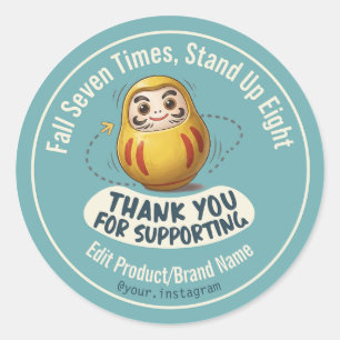 Fall Seven Times Stand Up Eight Custom Sticker