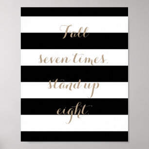 Fall Seven Times, Stand Up Eight Poster