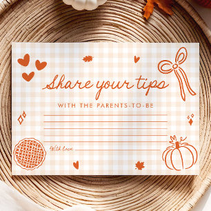Fall Share Your Tips for The Parents Baby Game Enclosure Card
