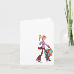 fall shopping women notecard