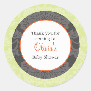 Fall Shower Favour Sticker