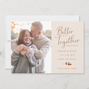 Fall Simple Photo Wedding Save The Date