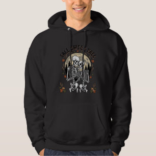 Fall Skeleton Couple Vintage Engraving Autumn Shir Hoodie
