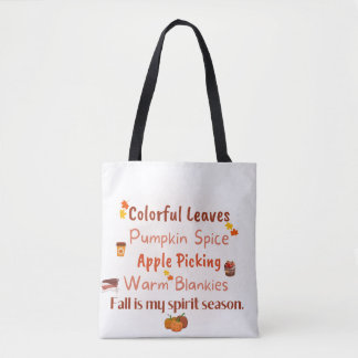 Fall Spirit Tote Bag