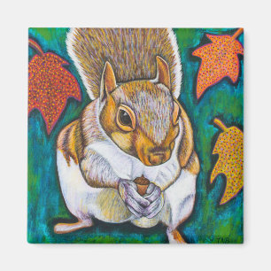 Fall Squirrel Magnet