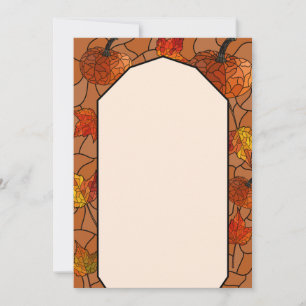 Fall stained glass design invitation
