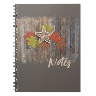 Fall Stars spiral notebook