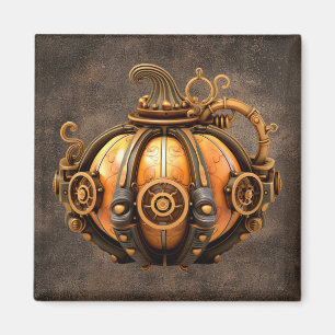 Fall Steampunk Pumpkin Magnet