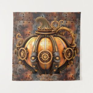 Fall Steampunk Pumpkin Tapestry