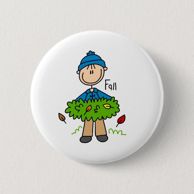 Fall Stick Figure Button (Front)