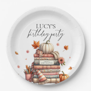 Fall Storybook Chapter One Autumn Birthday Party Paper Plate