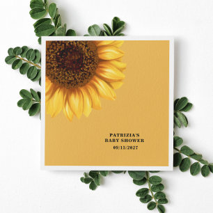 Fall Sunflower Baby Shower Napkin