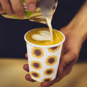Fall Sunflower Baby Shower Paper Cups