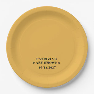 Fall Sunflower Baby Shower Paper Plate