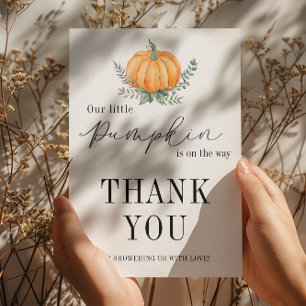 Fall Sunflower Baby Shower Thank You Card
