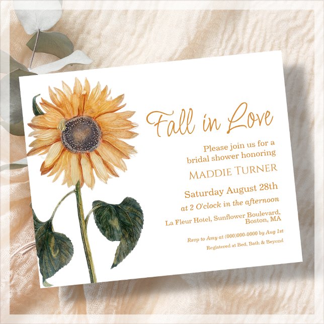 Fall Sunflower | Bridal Shower Invitation (Creator Uploaded)
