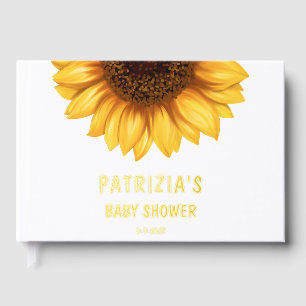 Fall Sunflower Welcome Baby Shower Guest Book
