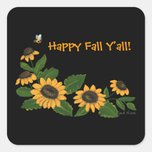 Fall Sunflowers Sticker