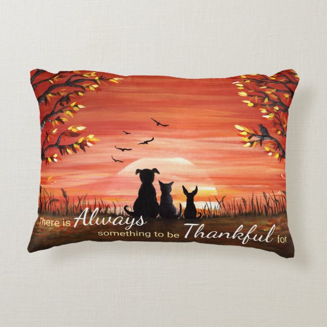 Fall Sunset Decorative Cushion (Back)