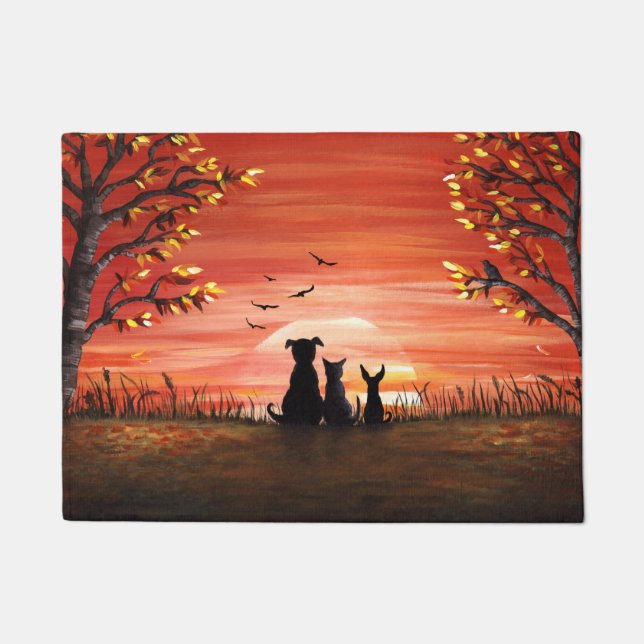 Fall Sunset Doormat (Front)