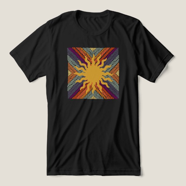 Fall Sunshine Mosaic Tri-Blend Shirt (Design Front)