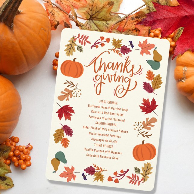 Fall Surround Thanksgiving Menu (Creator Uploaded)