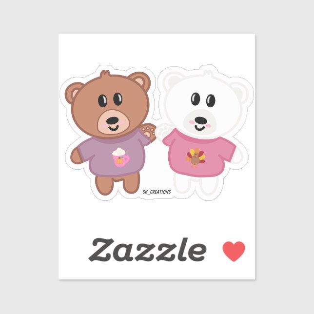 Fall Sweater Bear Friends  (Sheet)