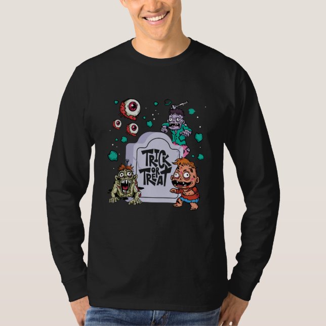 Fall Sweatshirt trick or treat Tshirt | Halloween  (Front)
