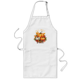 Fall Sweet Fall – Autumn Pumpkins & Leaves Long Apron