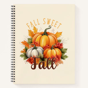 Fall Sweet Fall – Autumn Pumpkins & Leaves Notebook