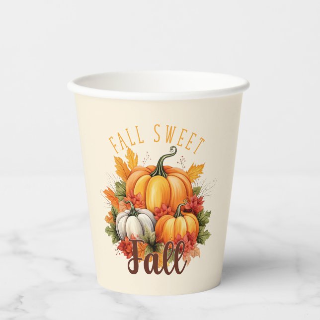 Fall Sweet Fall Paper Cups (Front)