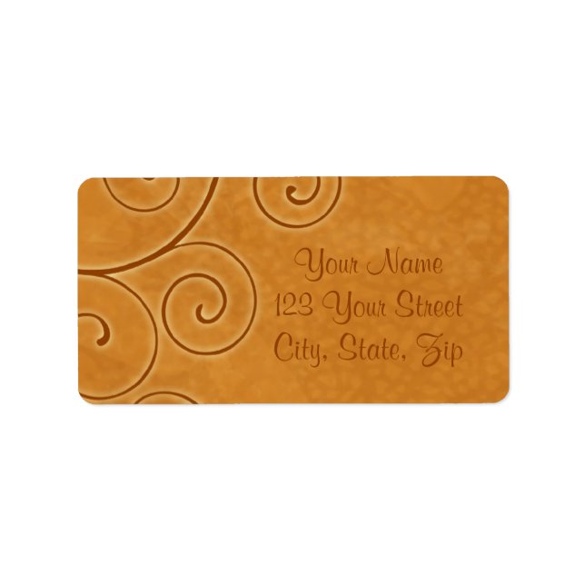 Fall Swirls Address Labels (Front)