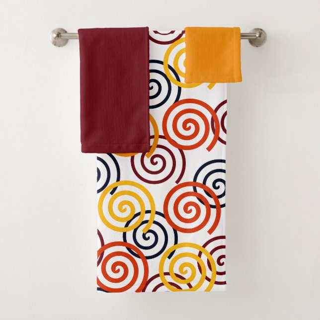 Fall Swirls  Bath Towel Set (Insitu)