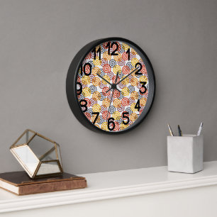 Fall Swirls Clock