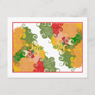 Fall Swirls In Postcard