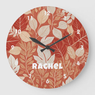 Fall Tapestry Large Clock