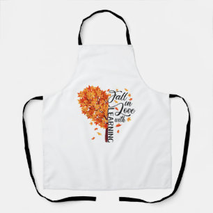 Fall Teacher Fall In Love With Learning Thanksgivi Apron