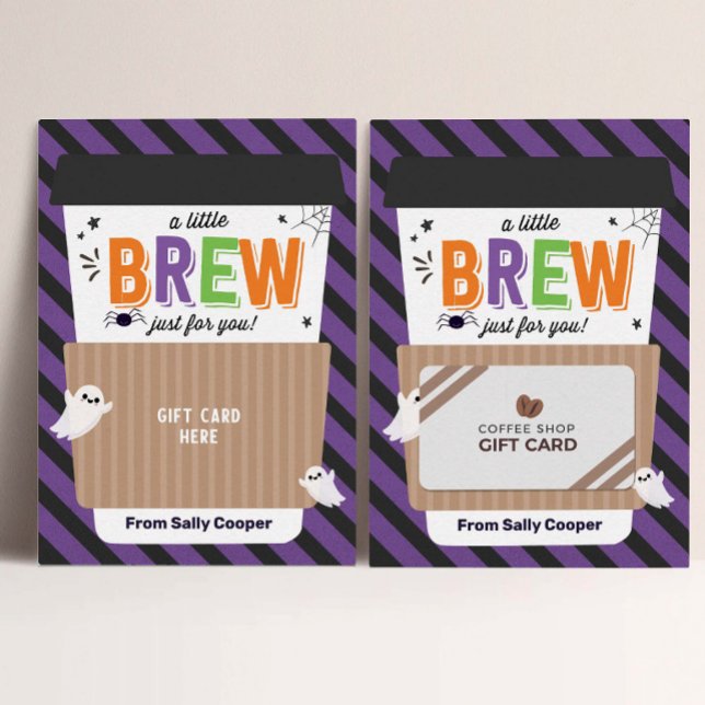 Fall Teacher Halloween Coffee Gift Card holder (Creator Uploaded)