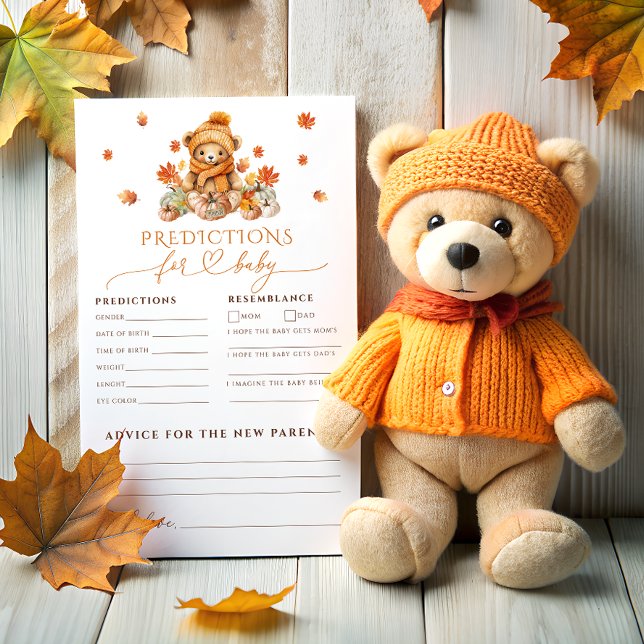 Fall Teddy Bear & Pumpkins Predictions for Baby (Creator Uploaded)