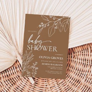 Fall Terracotta Baby Shower Invitation