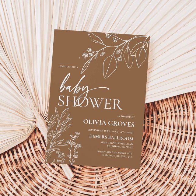 Fall Terracotta Baby Shower  Invitation (Creator Uploaded)