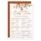 Fall terracotta baby trivia game