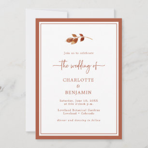 Fall Terracotta Wedding Invitation