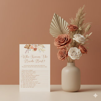 Fall Terracotta Who Knows The Bride Best Game