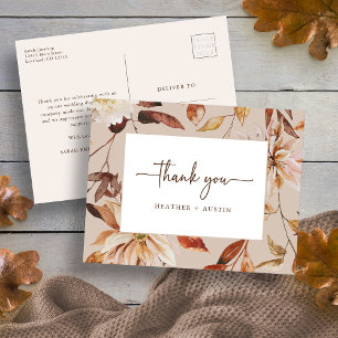 Fall Thank You Postcard