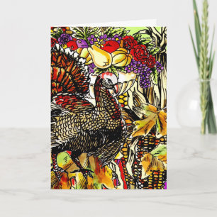 Fall Thanksgiving Autumn Festive Gift Turkey Invitation